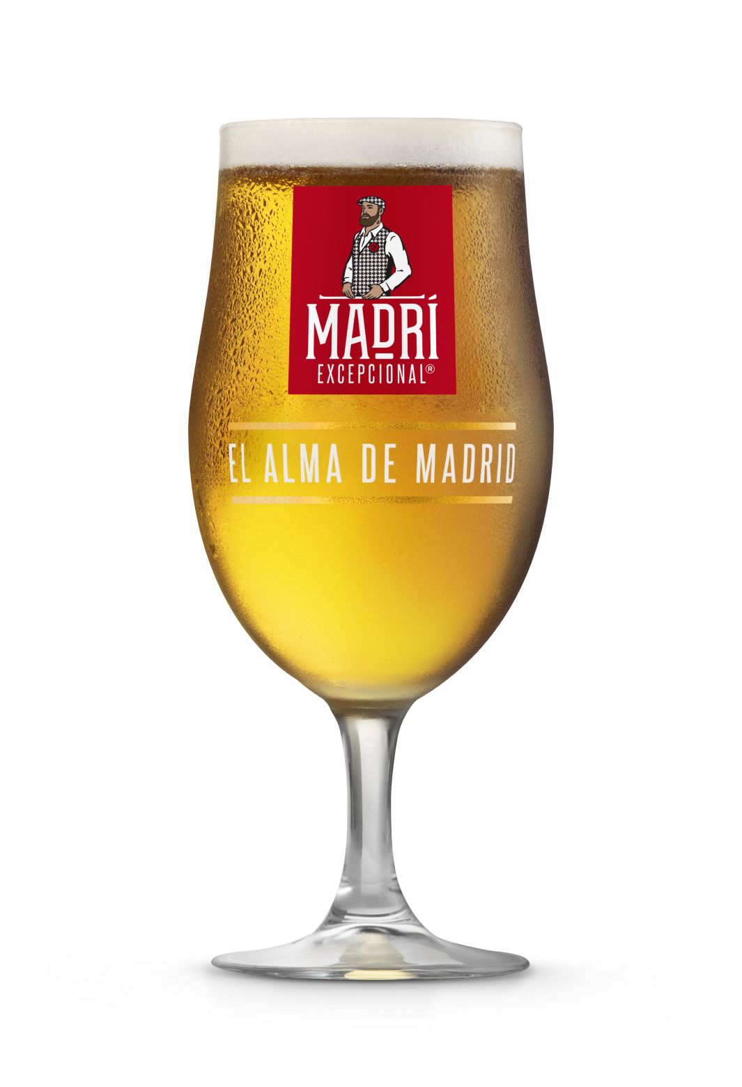 MADRI Pint Glass on Transparent